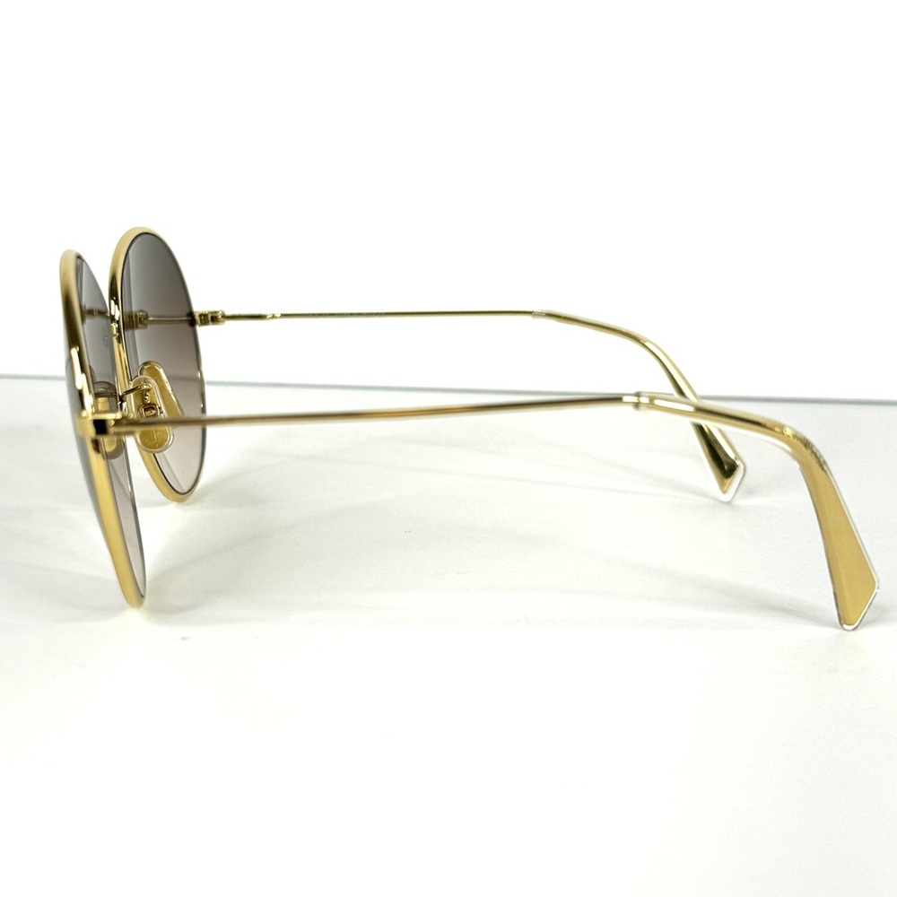 CELINE 61MM Oval Sunglasses NEW Gold Smoke Made in Italy - Picture 7 of 15